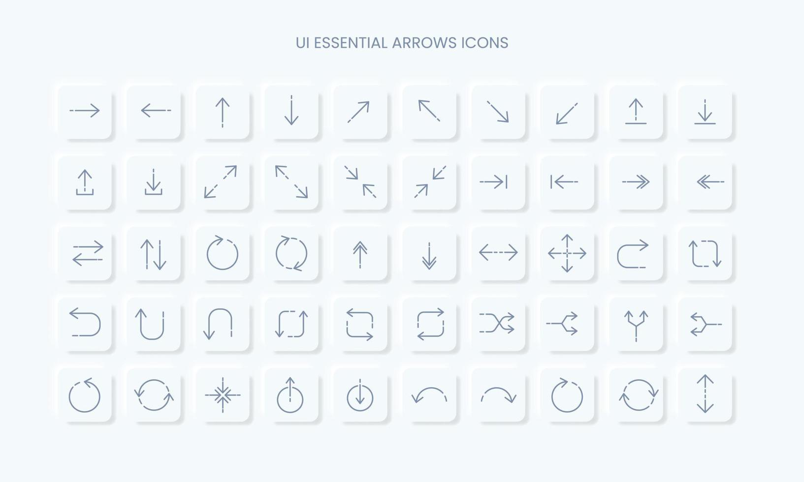 Directional arrows with moving effect perfect for navigation icons and directional symbols vector