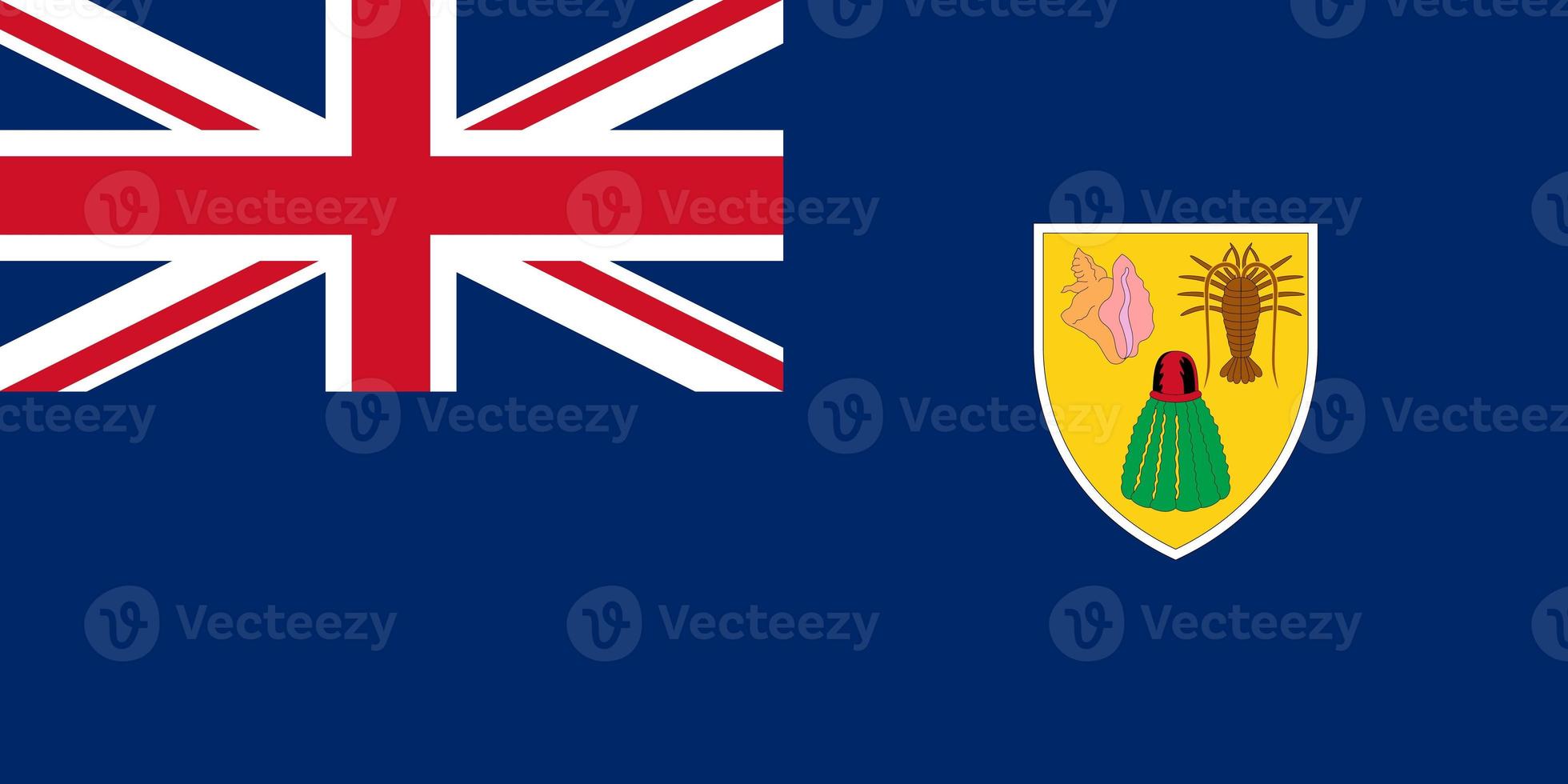 Flag of the British Overseas Territory of the Turks and Caicos Islands. photo