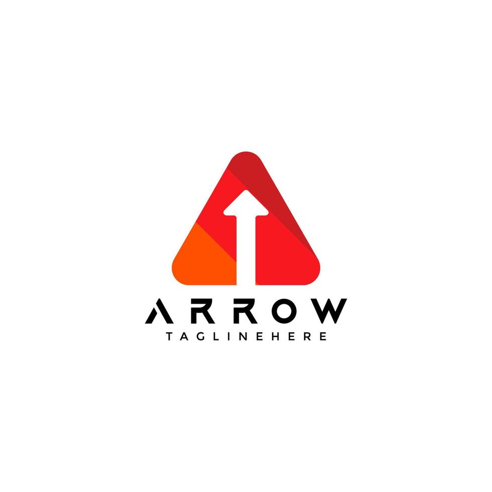 Arrow with Arrowhead for Archer Archery Outdoor Apparel Gear Hunter logo design with gradient color vector