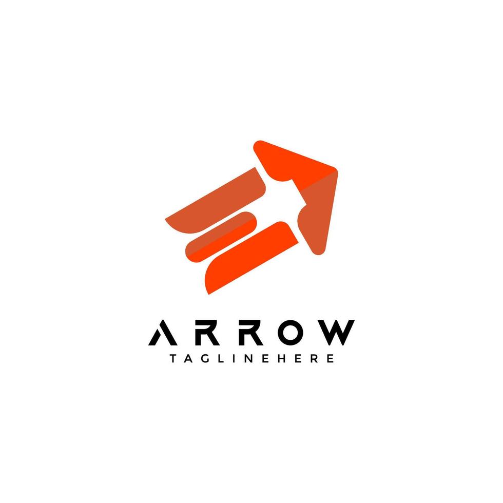 Arrow with Arrowhead for Archer Archery Outdoor Apparel Gear Hunter logo design with gradient color vector