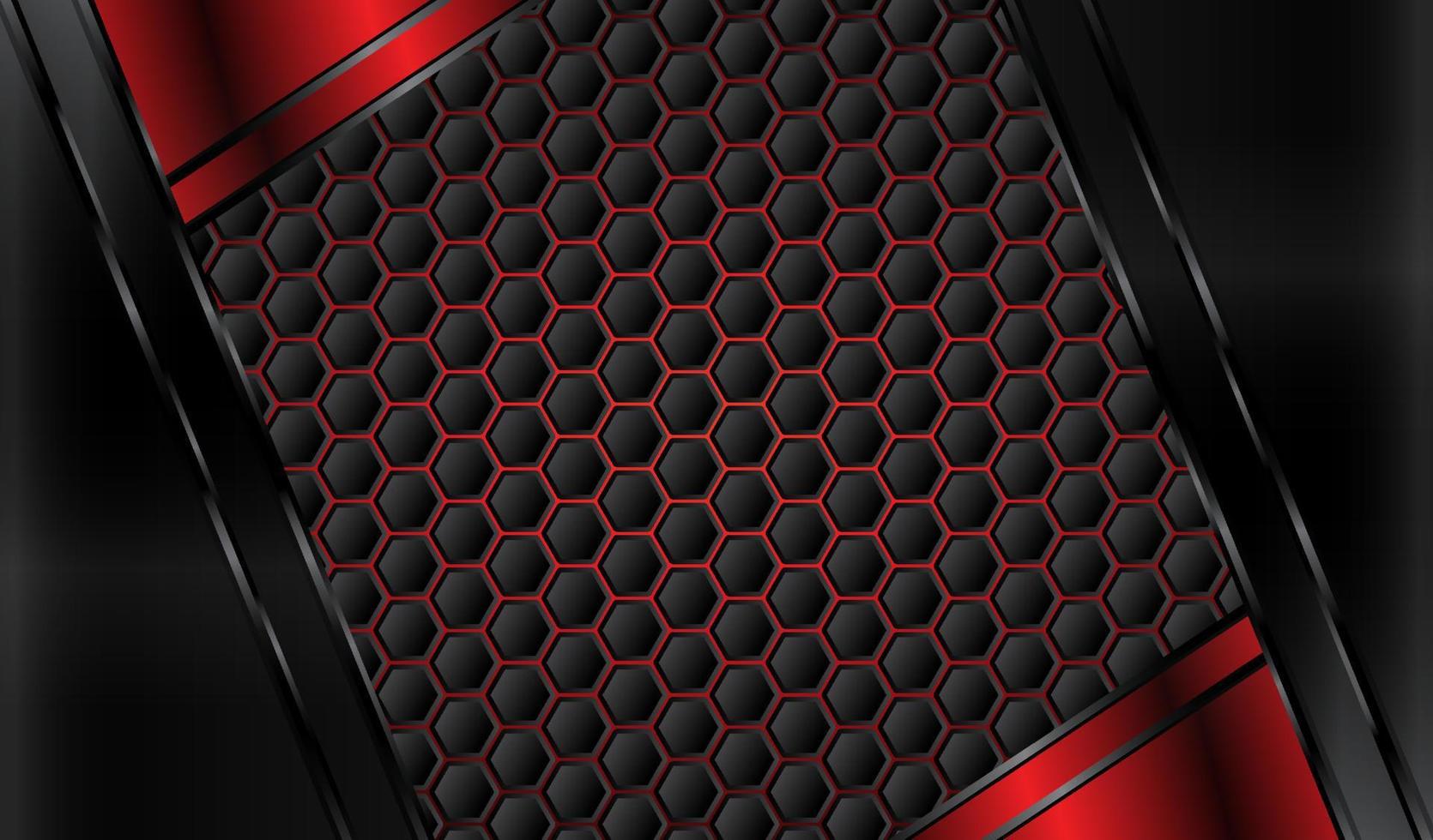 Black Metal Abstract Background with Red Glow vector