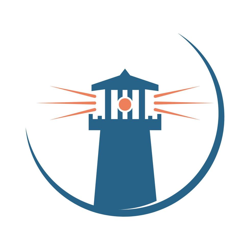 Lighthouse logo icon design vector