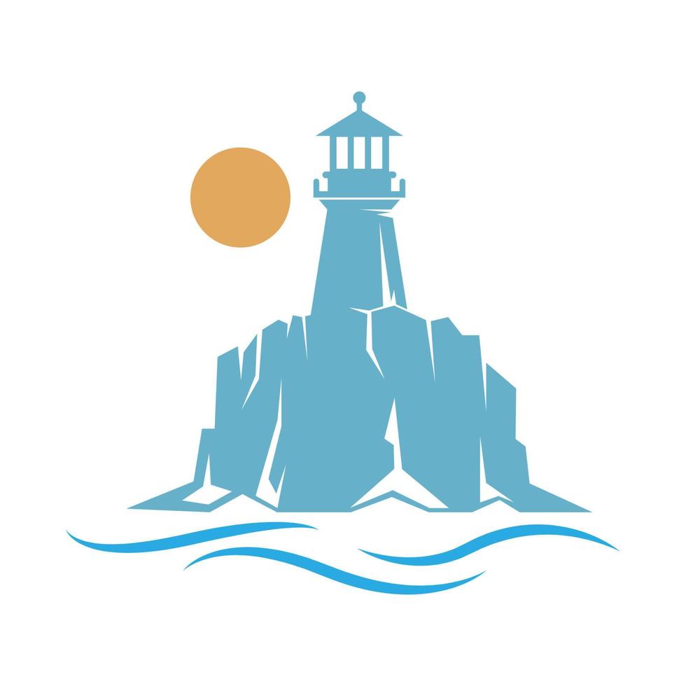 Lighthouse logo icon design vector