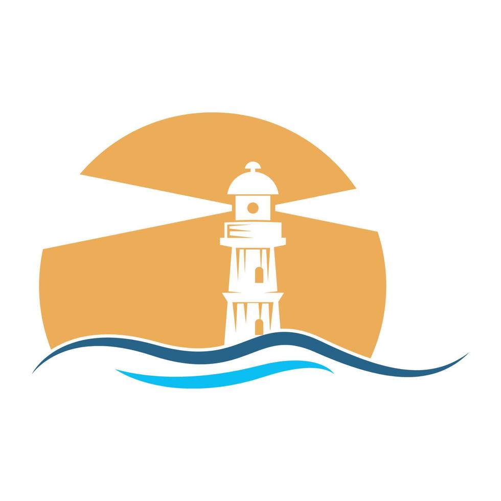 Lighthouse logo icon design vector