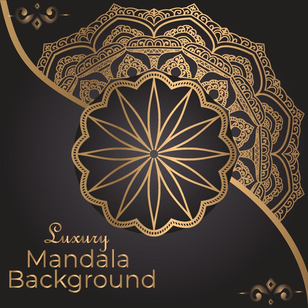 Luxury mandala background with golden arabesque pattern Arabic Islamic east style. Decorative mandala for print, poster, cover, brochure, flyer, banner vector