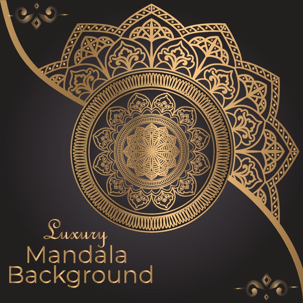 Luxury mandala background with golden arabesque pattern Arabic Islamic east style. Decorative mandala for print, poster, cover, brochure, flyer, banner vector