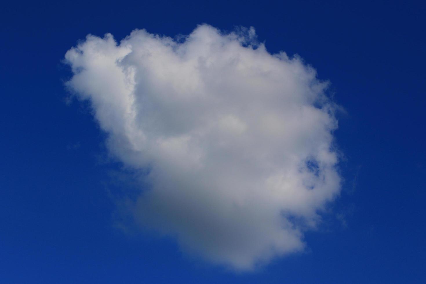 Clear blue sky and white clouds photo