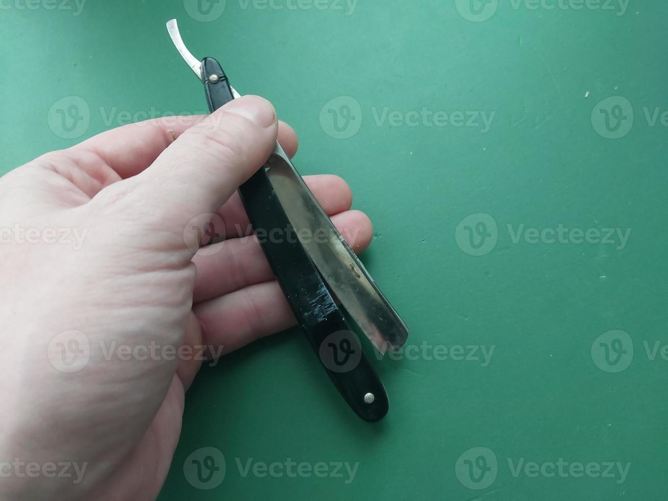 Rero straight razor for shaving photo