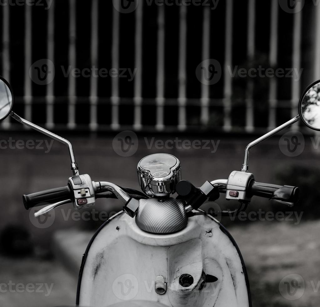 Retro Motorcycle bw photo