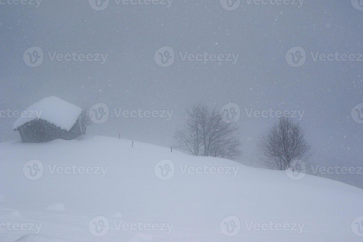 paisaje invernal en los alpes austríacos foto