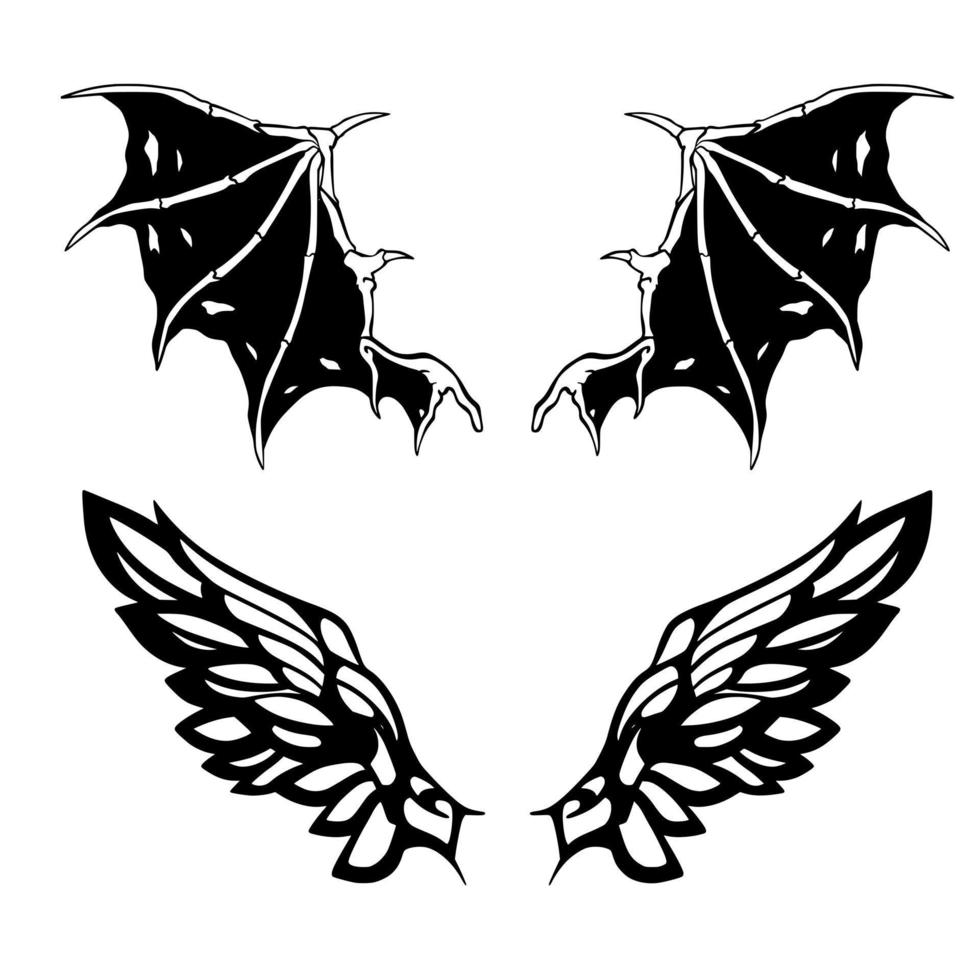 Wing art illustration vector