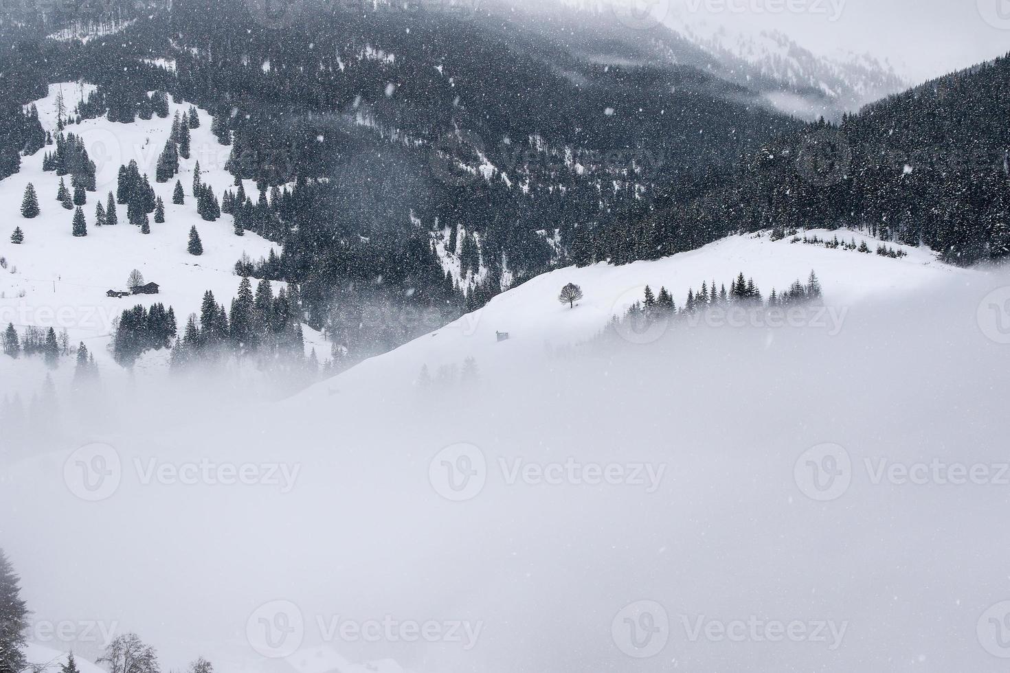 winter landscape in Austrian Alps photo