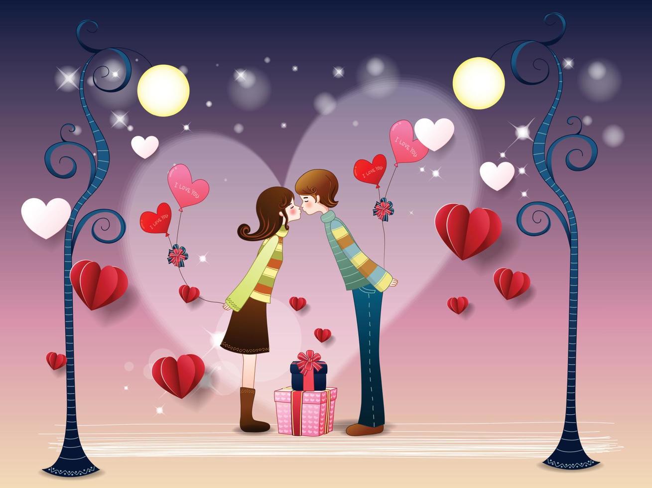 plantilla de diseño de feed de redes sociales del día de san valentín linda pareja vector