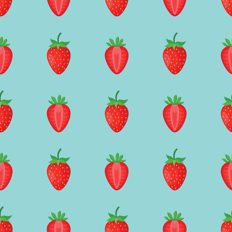 Seamless pattern of strawberry vector