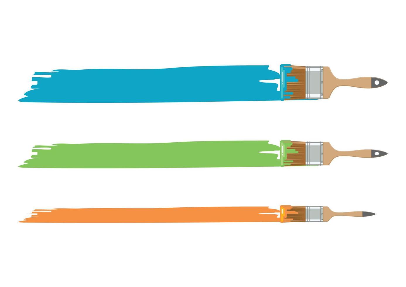 Different size paint brushes vector