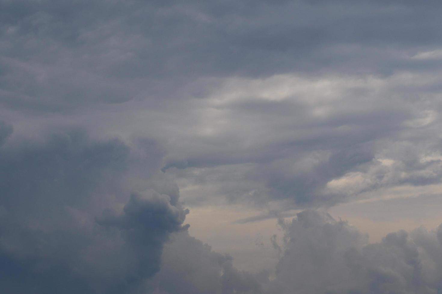 Stormy weather and dark clouds photo