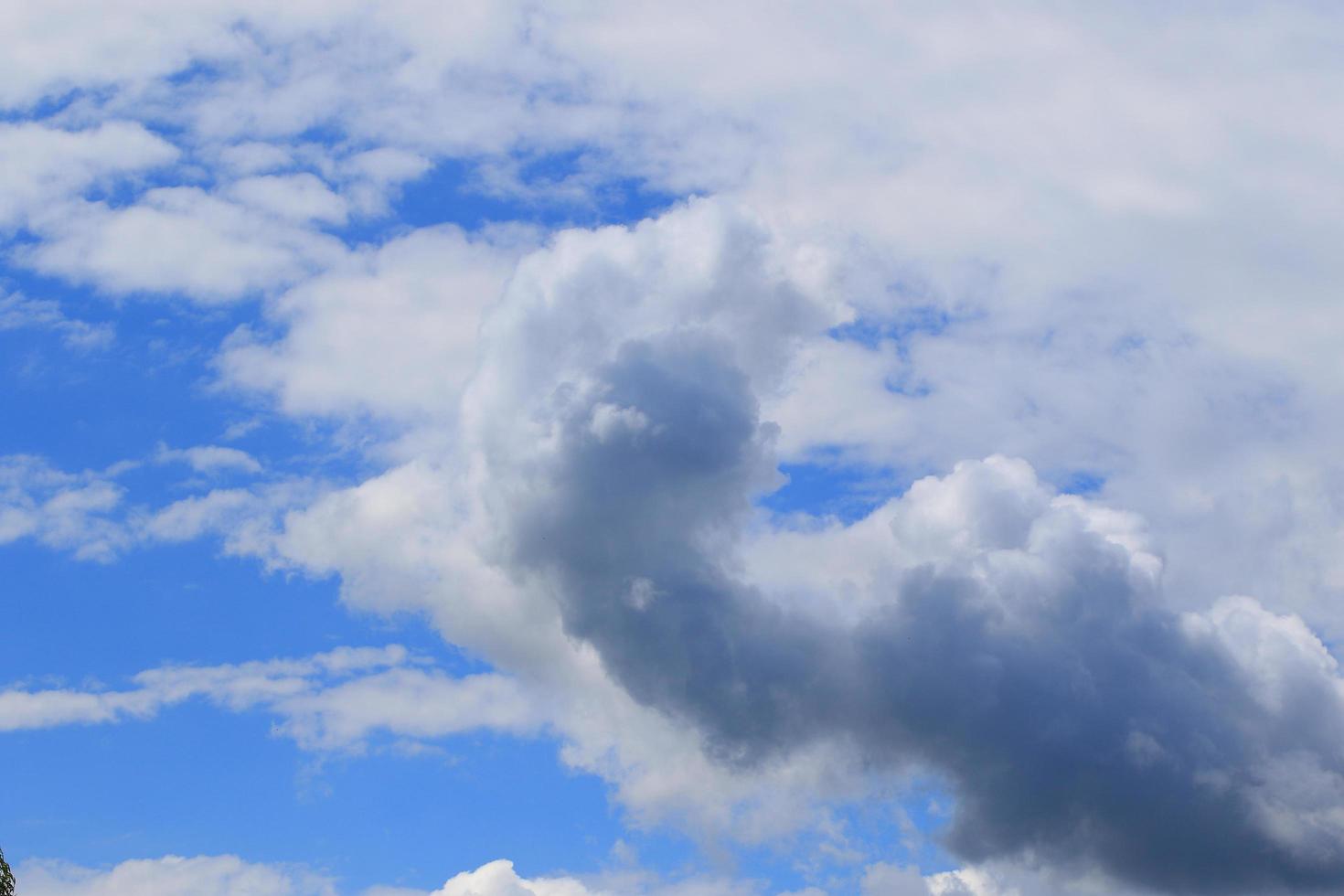 Stormy weather and dark clouds photo