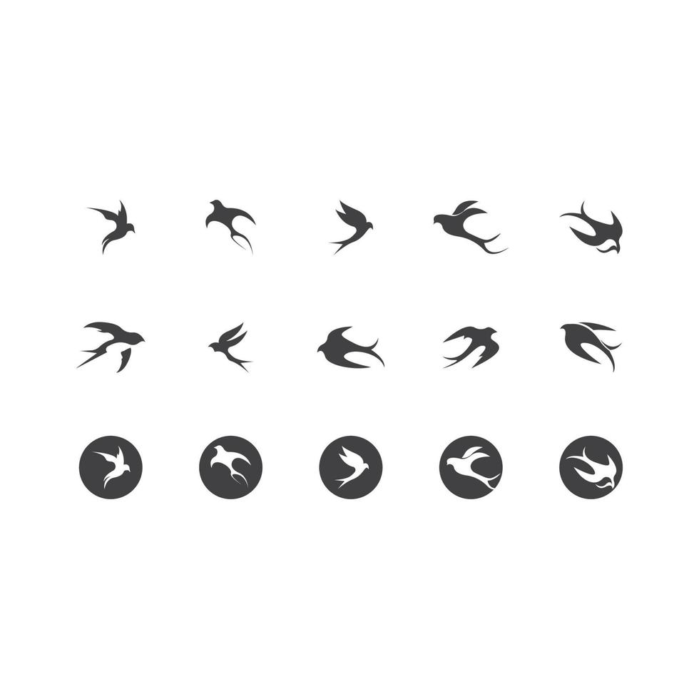 Swallow logo icon design vector image