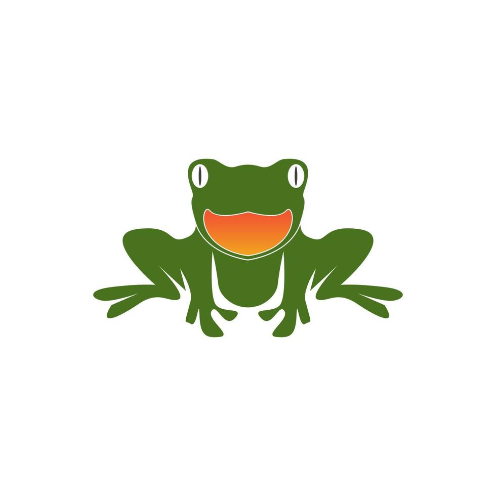 Green frog icon and symbol vector illustration