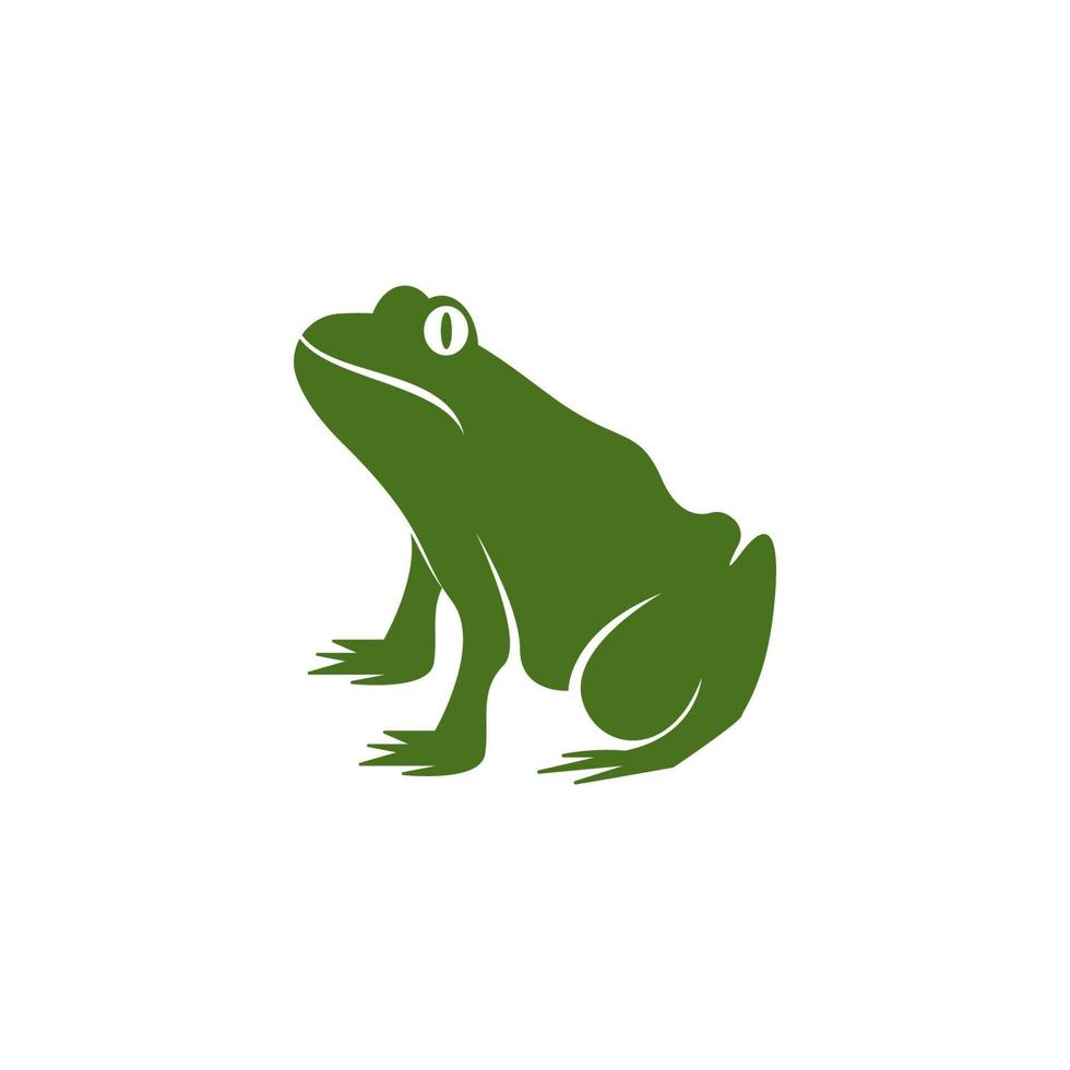 Green frog icon and symbol vector illustration