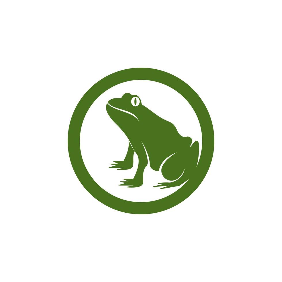 Green frog icon and symbol vector illustration