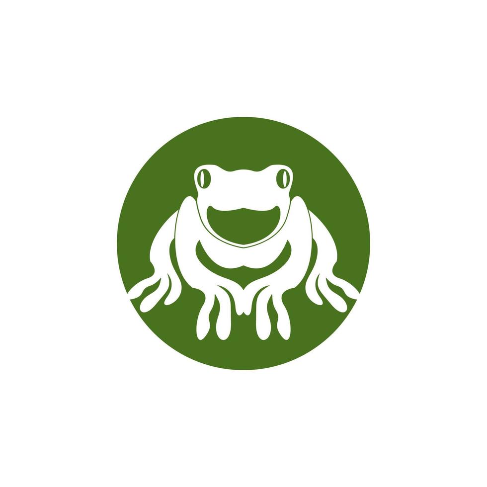 Green frog icon and symbol vector illustration