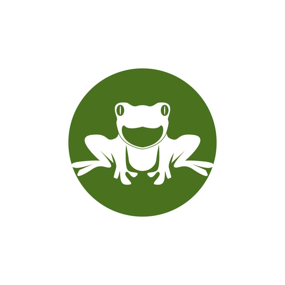 Green frog icon and symbol vector illustration