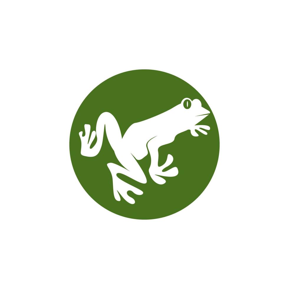 Green frog icon and symbol vector illustration