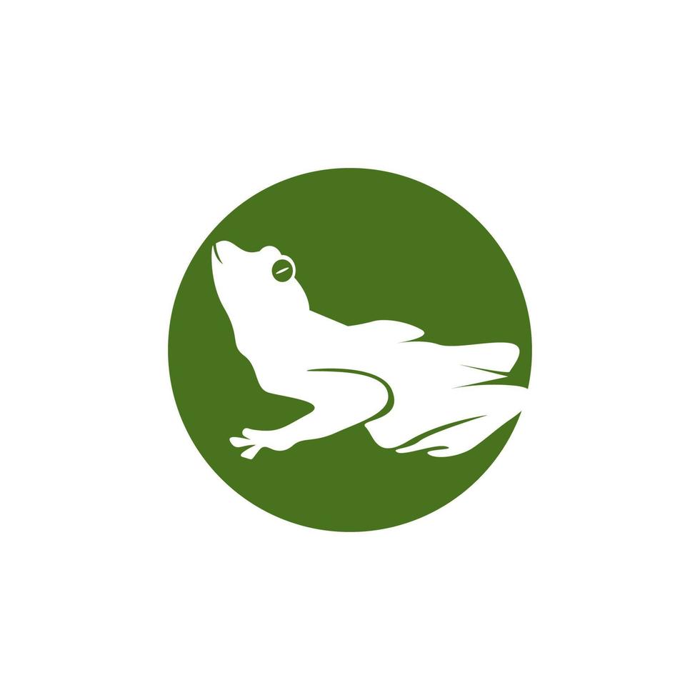 Green frog icon and symbol vector illustration