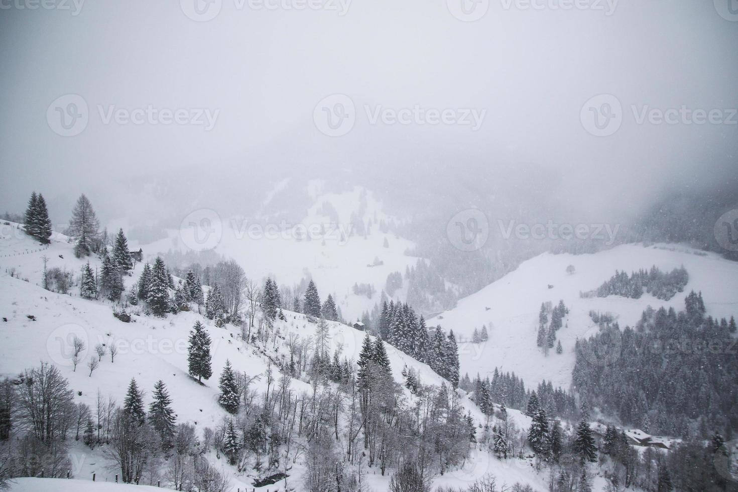 Winter landscape in Austrian Alps photo