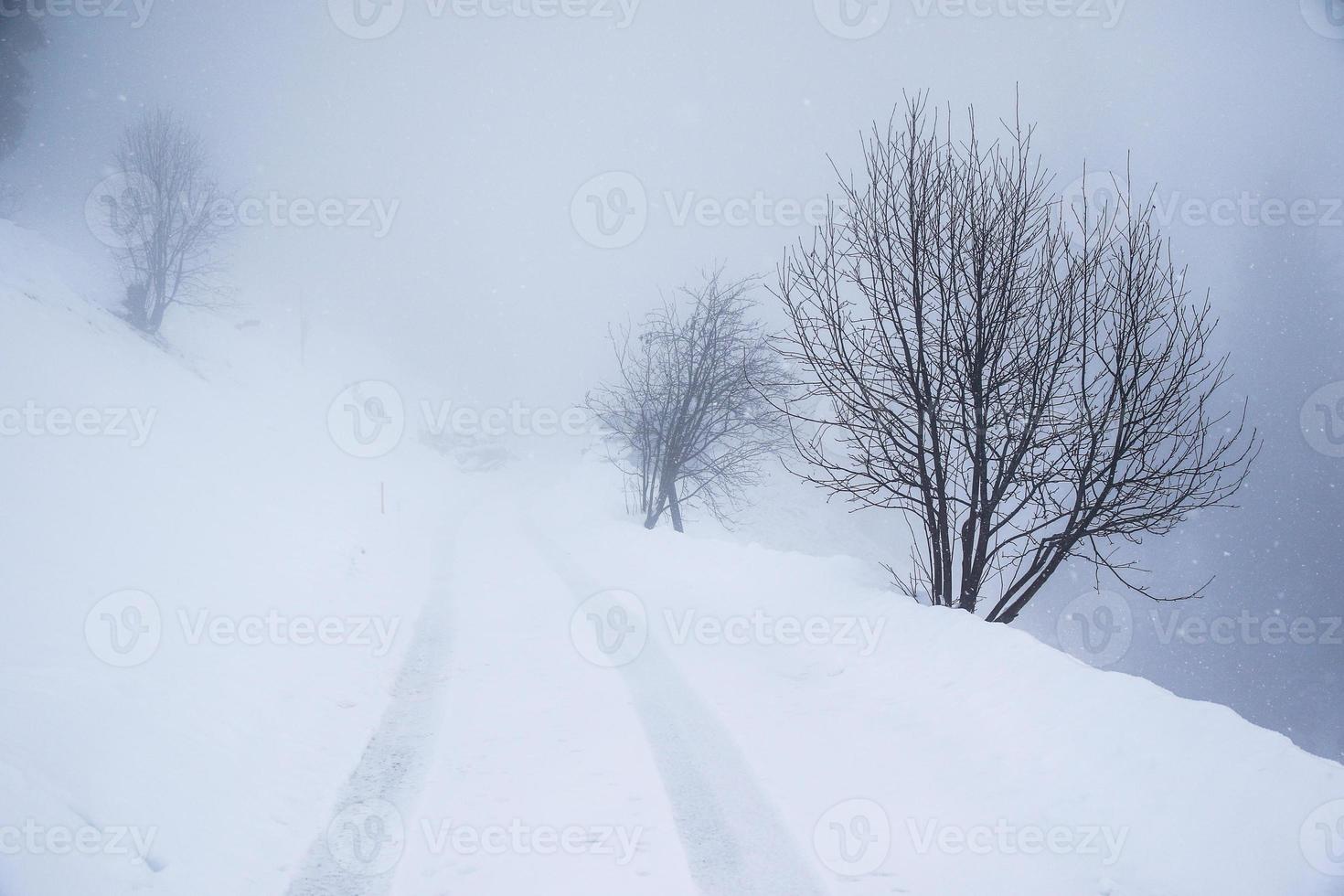 winter landscape in Austrian Alps photo