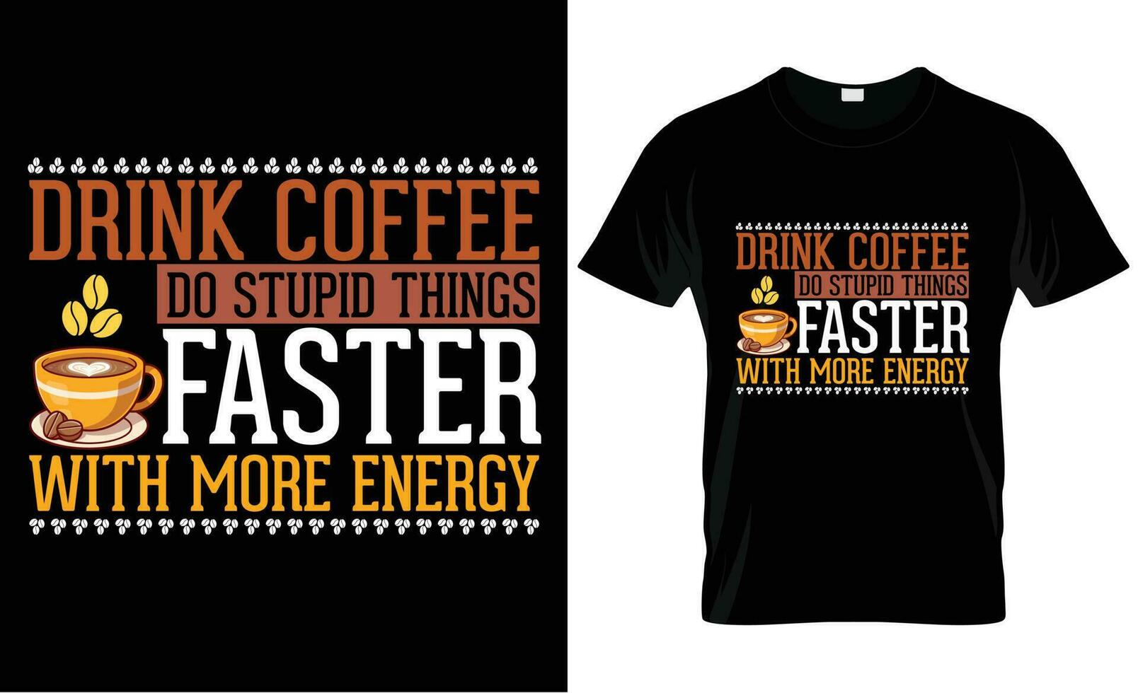 diseño de camiseta de café vector