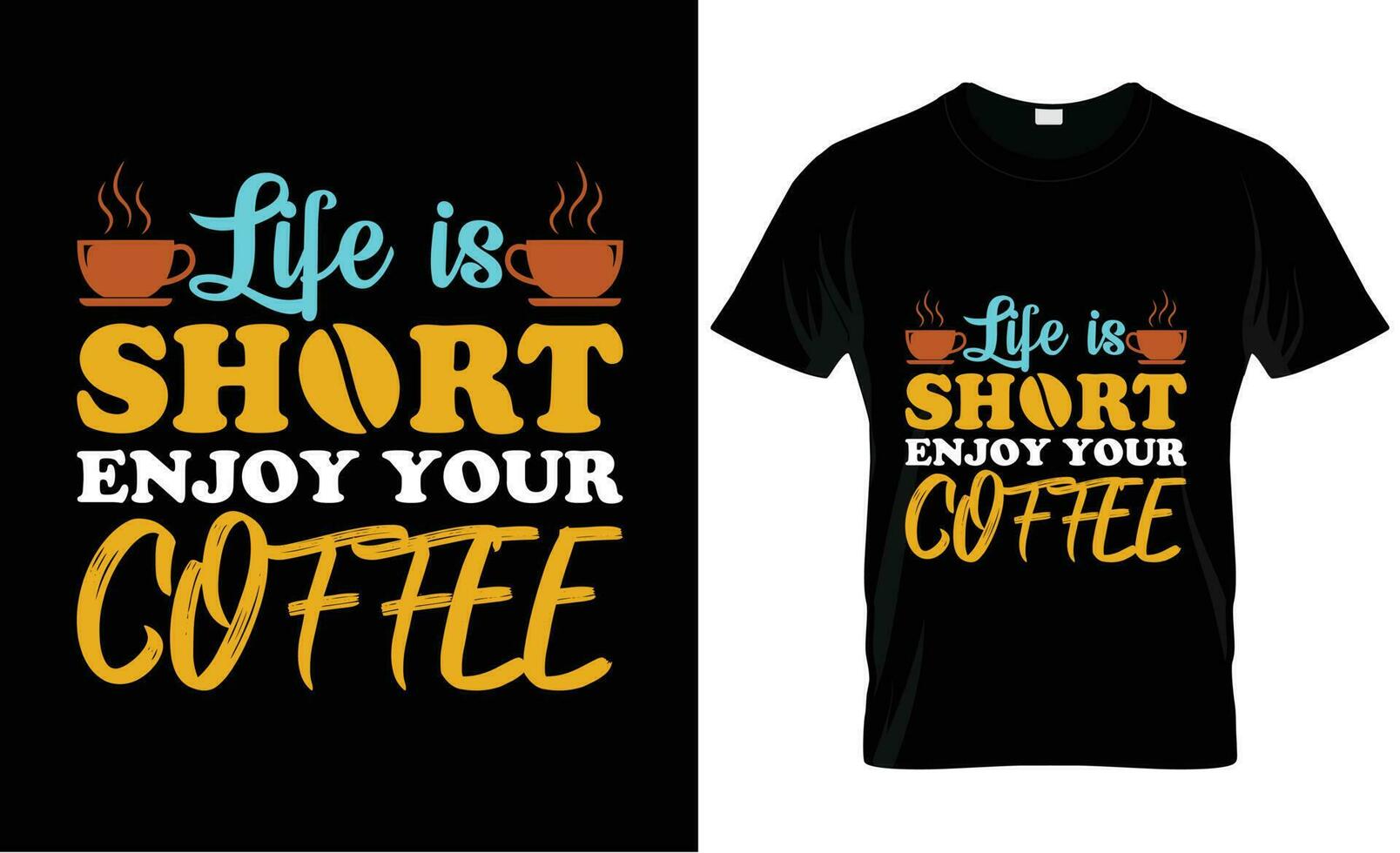 diseño de camiseta de café vector