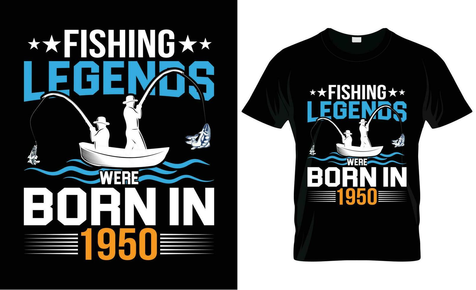 diseño de camiseta de pesca vector