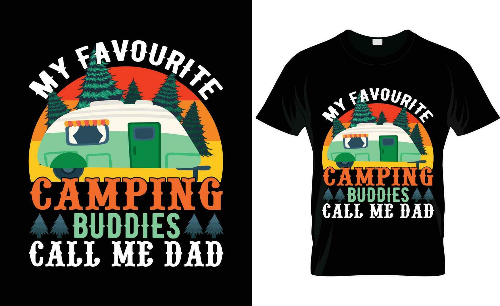 vector de diseño de camiseta de camping