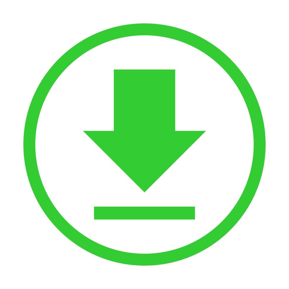 Download icon sign symbol green design vector illustration