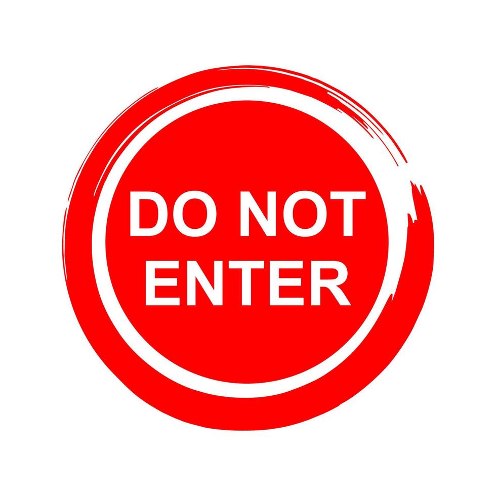 Do Not Enter sign icon symbol vector illustration
