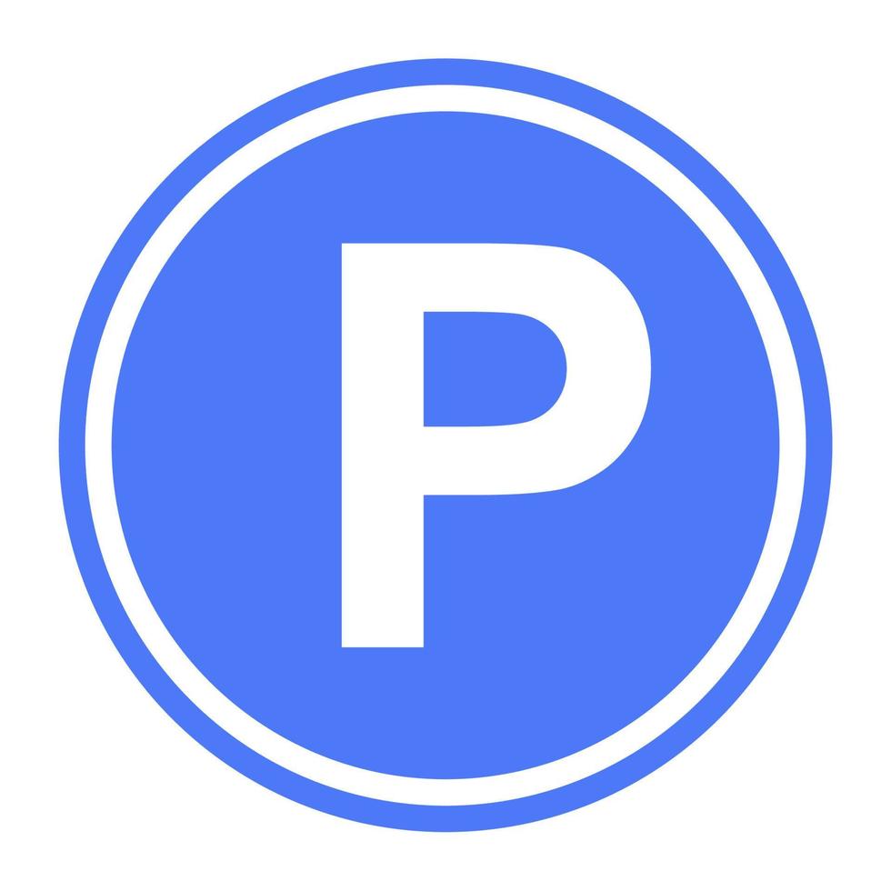 Parking sign symbol icon blue design vector illustration