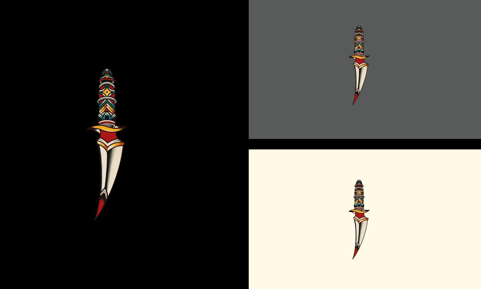 cuchillo afilado ilustración vectorial diseño de ilustraciones vector