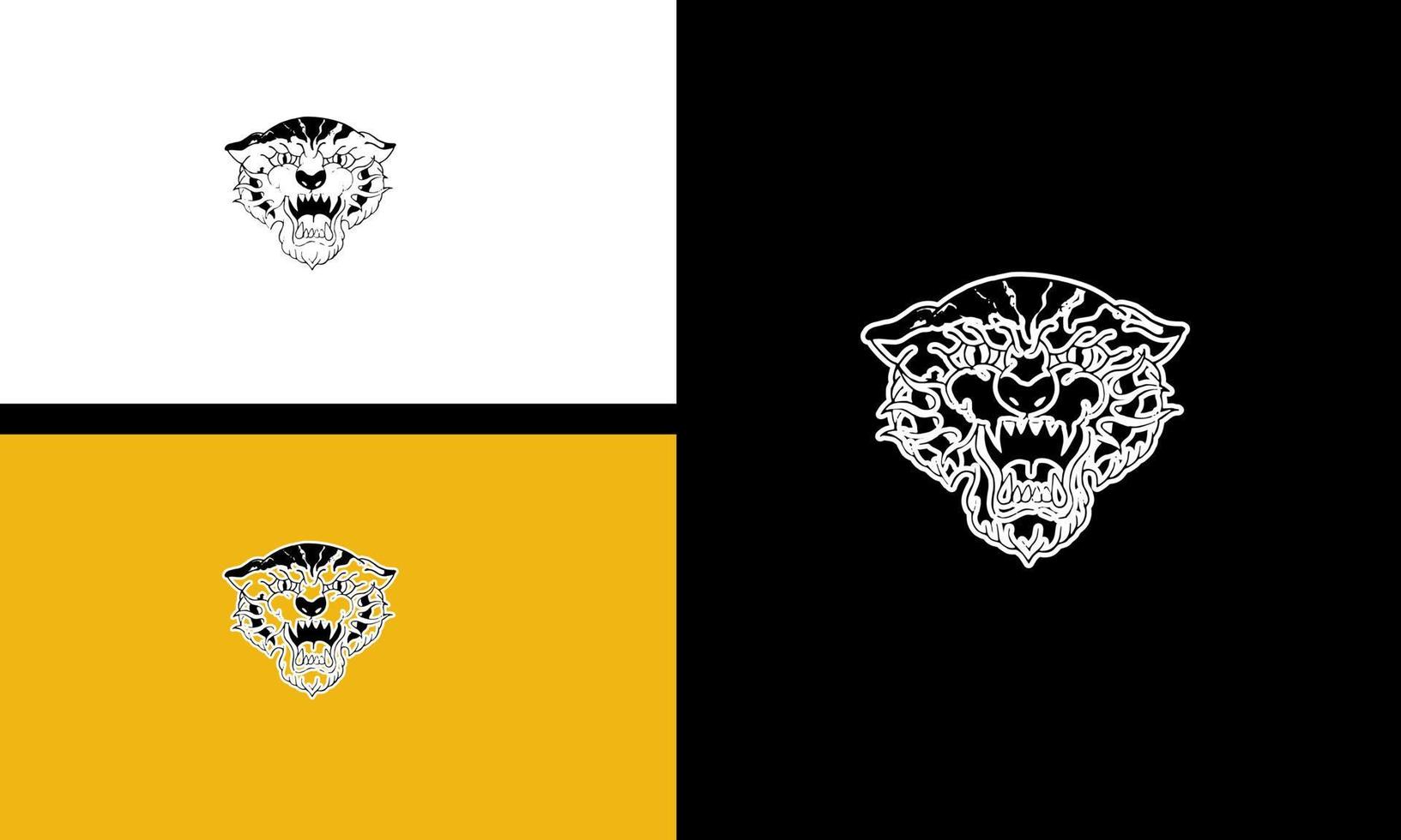 head tiger vector illustration outline design