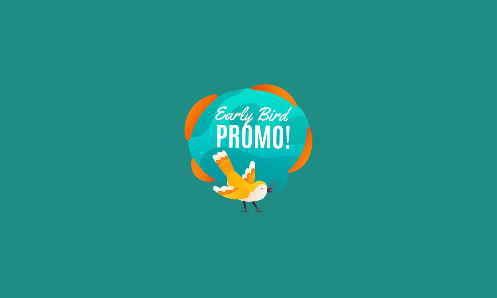 early bird label vector illustration flat design