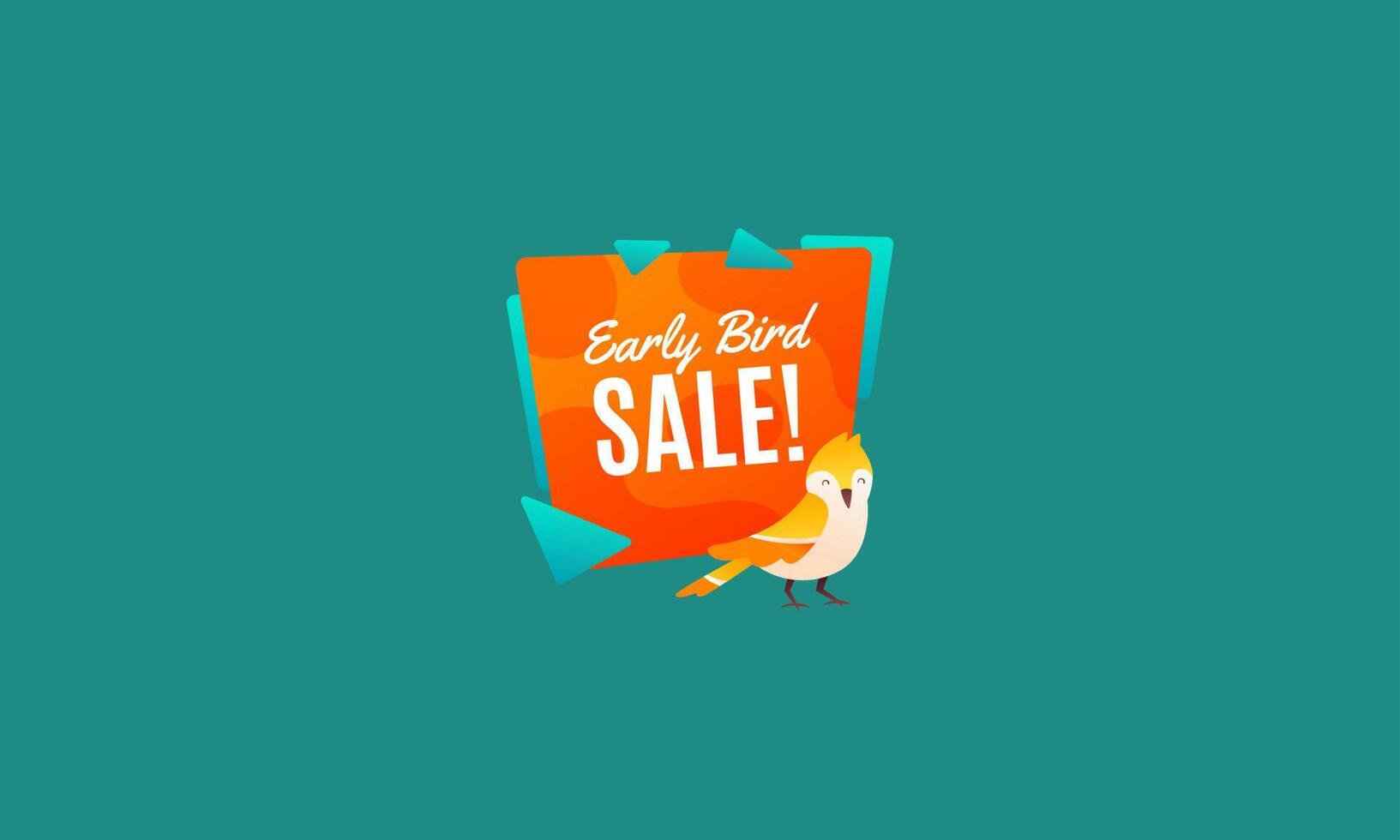 early bird label vector illustration flat design