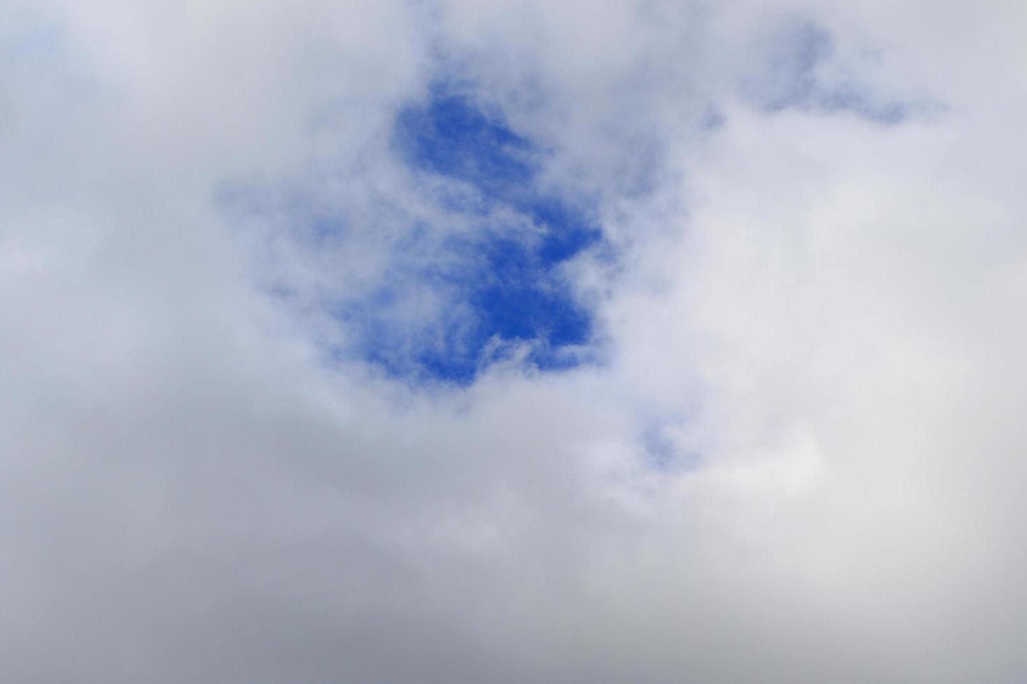 Clear blue sky and white clouds photo