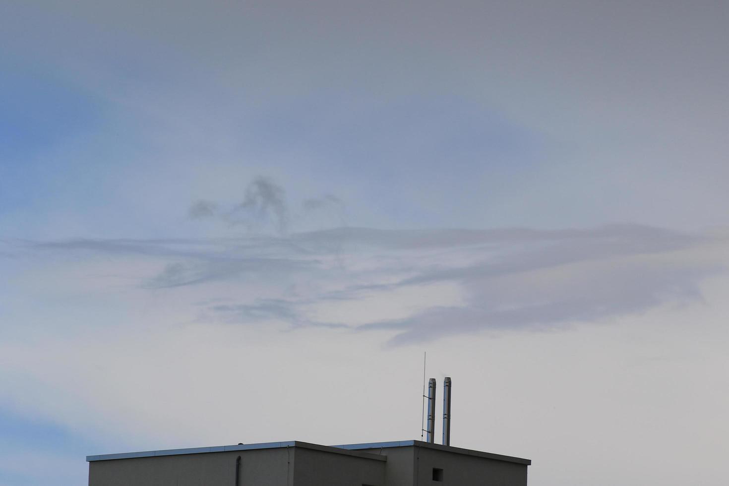 Stormy weather and dark clouds photo