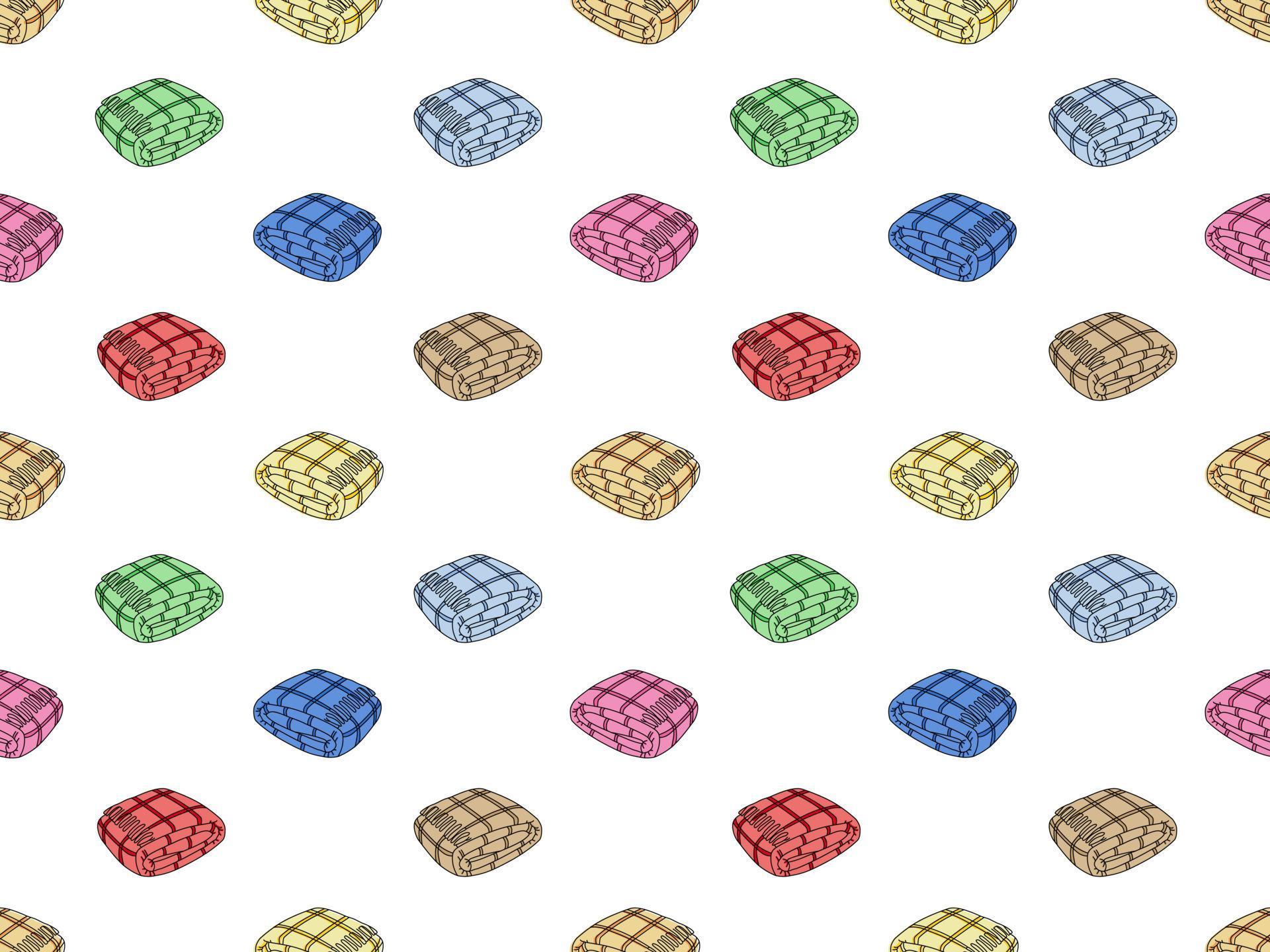 Towel cartoon character seamless pattern on white background 18847404