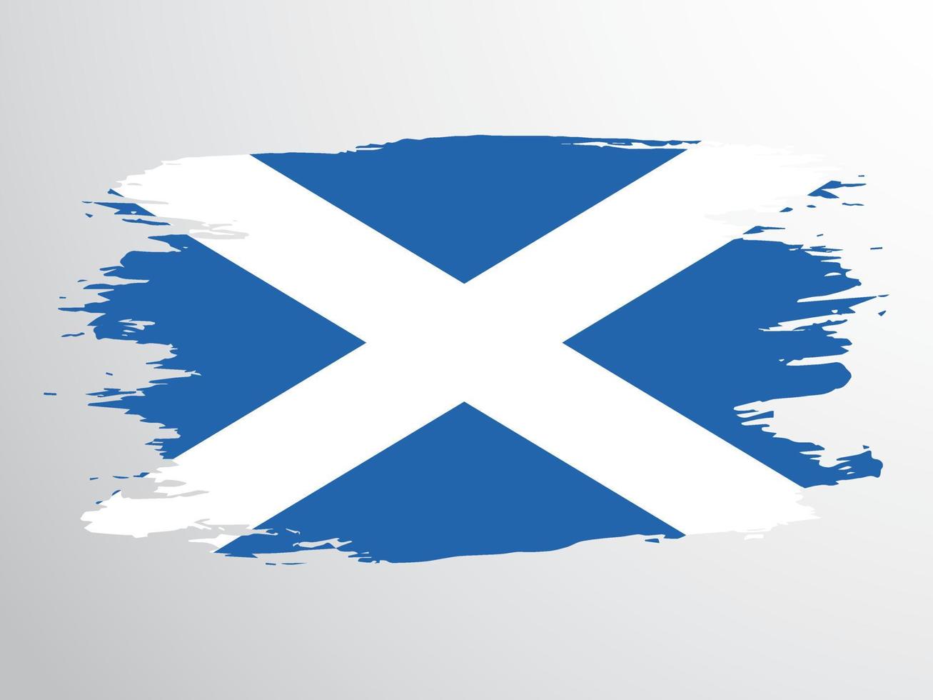 Vector flag of Scotland drawn with a brush