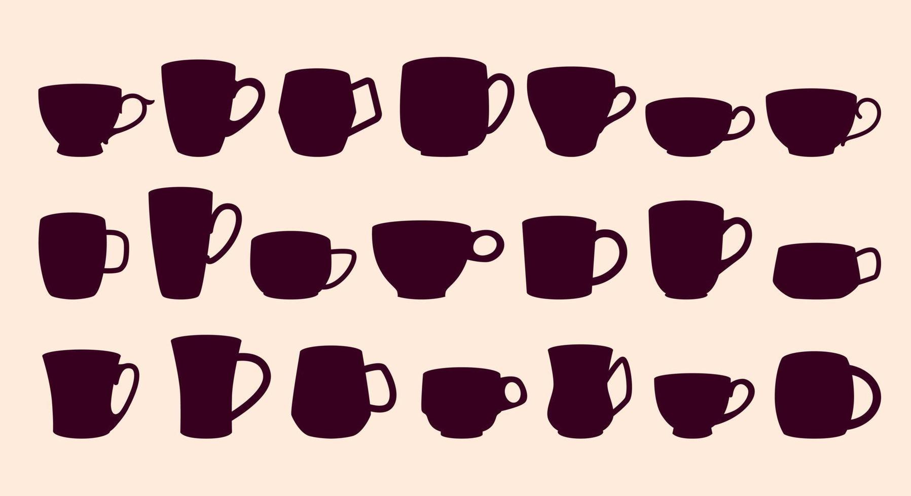 Vector set with cups