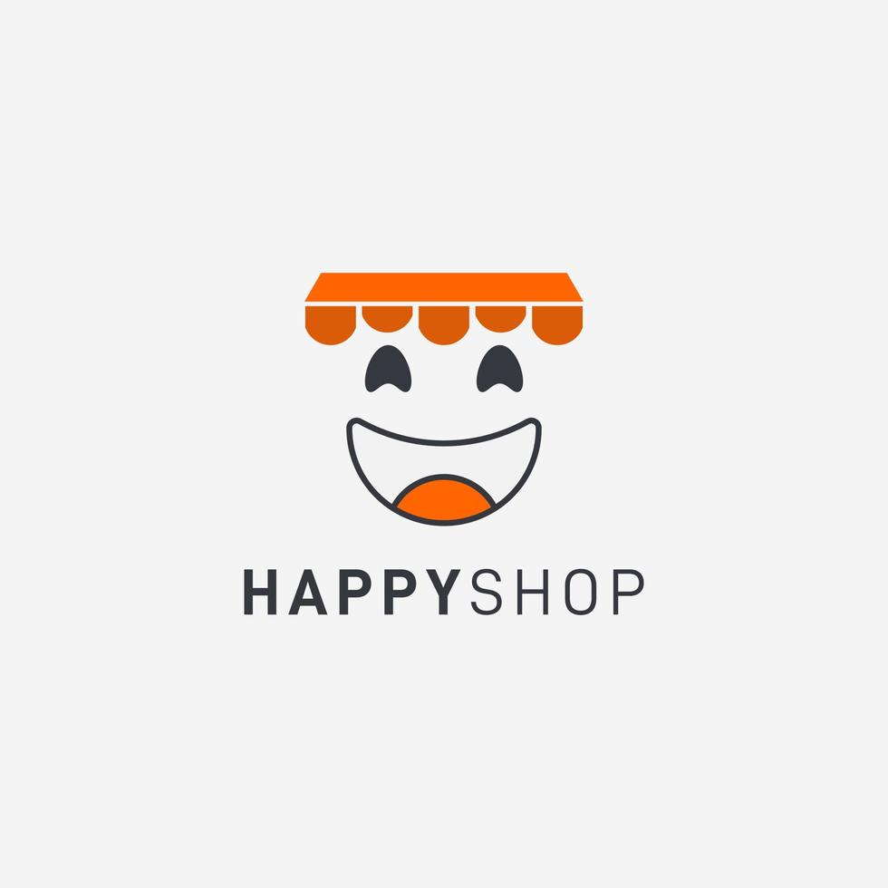 Happy shop logo design inspiration 18847474 Vector Art at Vecteezy