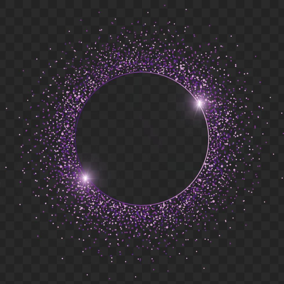 Purple confetti round border illustration vector