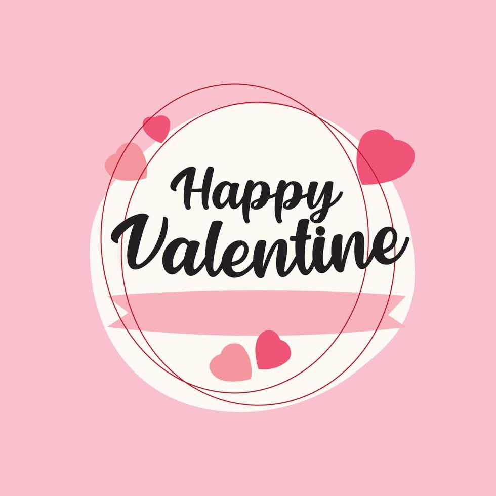 Valentine logo background vector